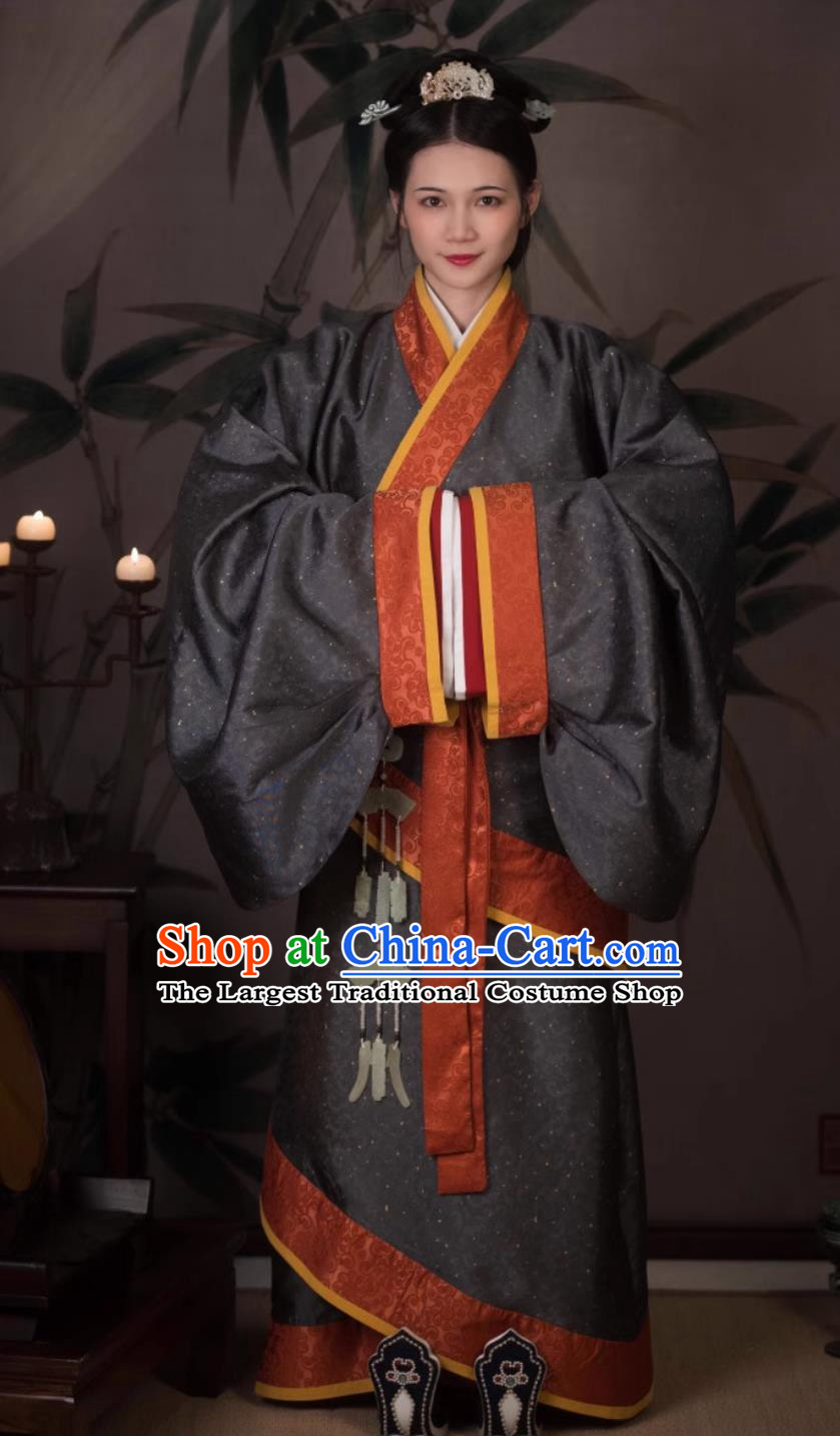 Traditional Women Hanfu Robe China Travel Photography Costume Ancient Chinese Qin Dynasty Empress Clothing