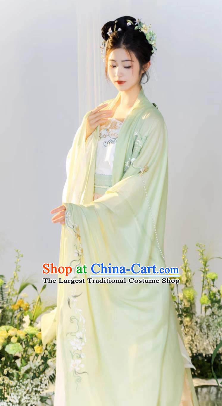 Ancient China Princess Embroidered Clothing Traditional Female Hanfu Dress Chinese Song Dynasty Court Lady Costume