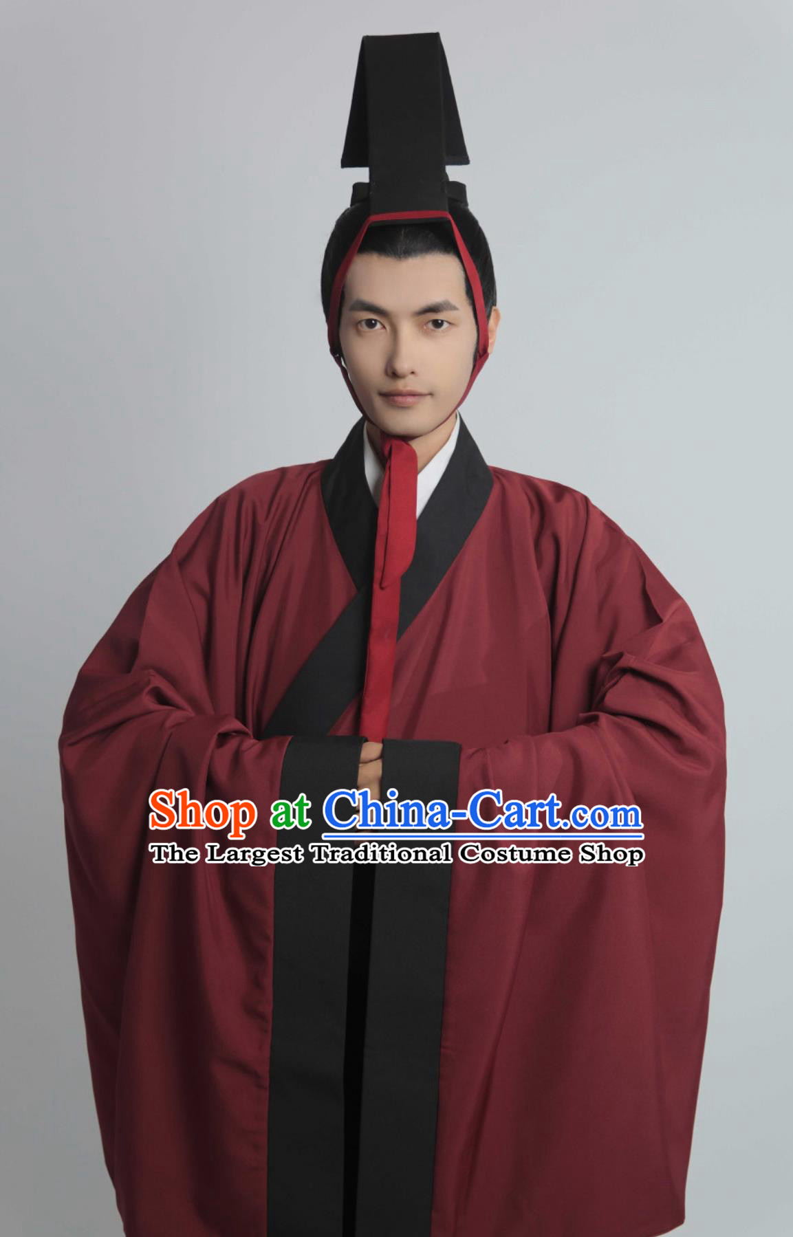Traditional Male Hanfu Chinese Qin Dynasty Royal Prince Costume Ancient China Official Clothing