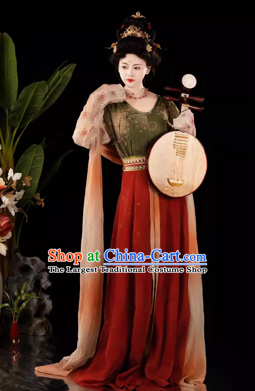 China Travel Photography Princess Clothing Traditional Hanfu Ruqun Chinese Tang Dynasty Palace Lady Dress