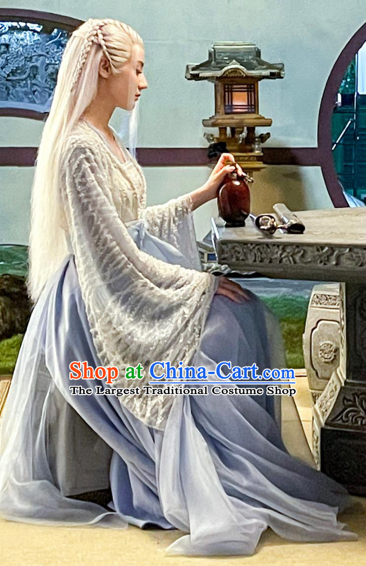 Ancient China Swordswoman Clothing Traditional Female Hanfu TV Series The Legend of An Le Chiefess Ren An Le Costume