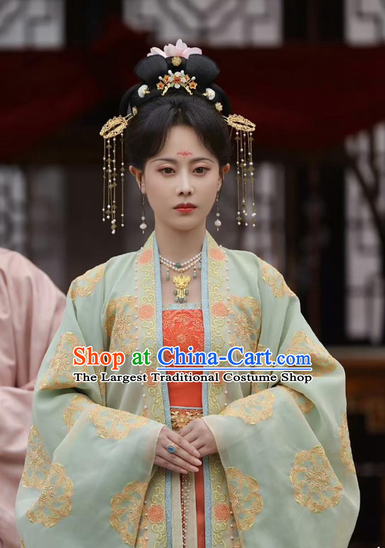 Ancient China Imperial Consort Clothing Chinese TV Drama Story of Kunning Empress Xue Shu Dresses