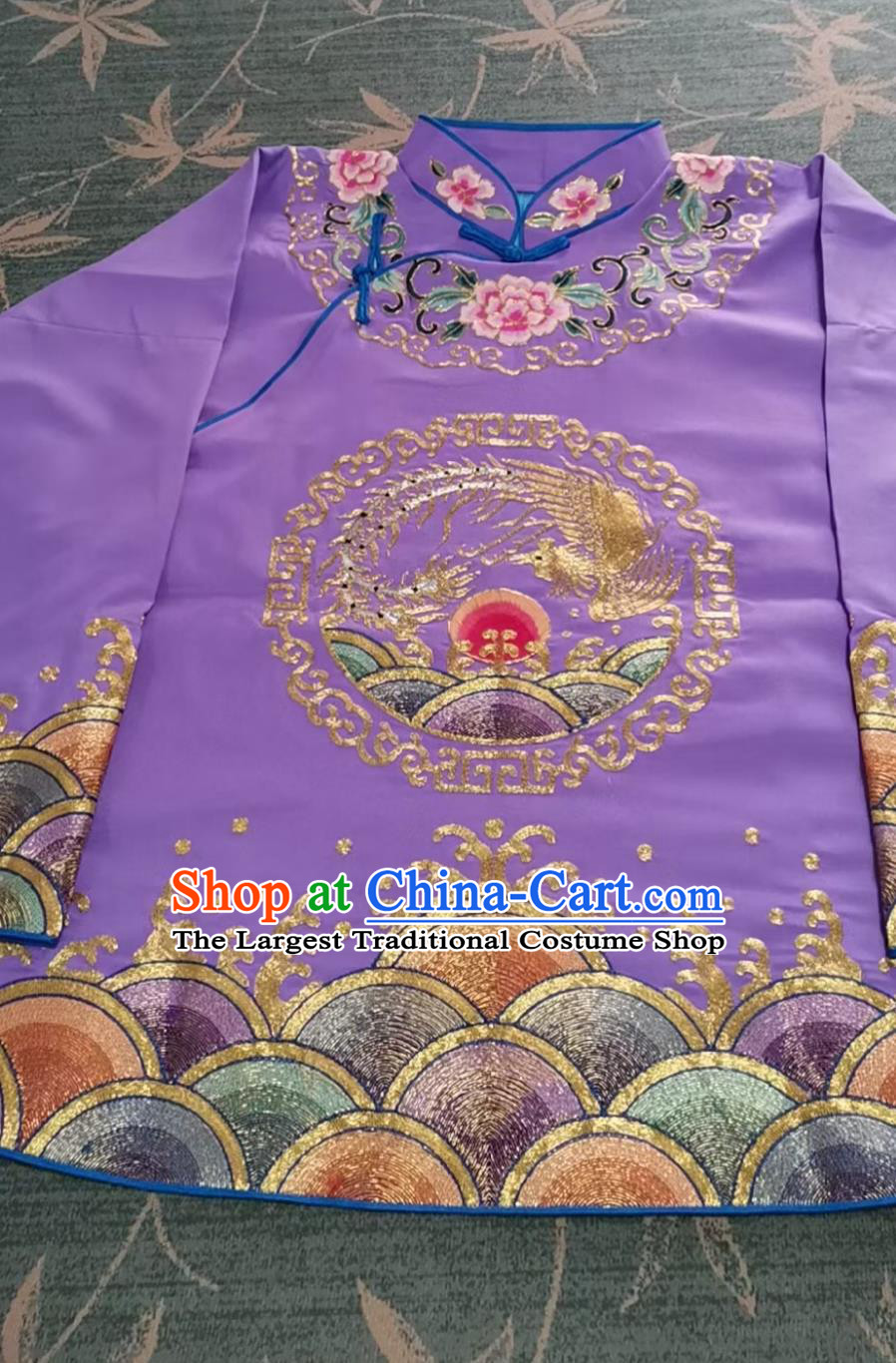 Chinese Peking Opera Hua Tan Costume China Henan Opera Diva Violet Embroidered Blouse Top Custom Traditional Opera Clothing