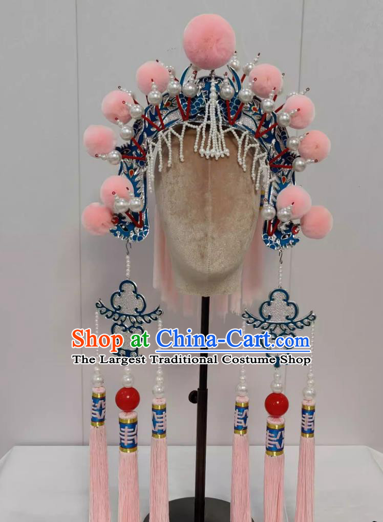 Handmade Chinese Beijing Opera Hua Tan Headgear Traditional Opera Headwear China Henan Opera Palace Lady Hat