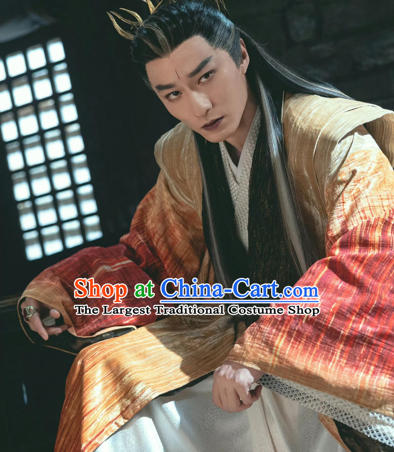 Ancient China Royal Lord Clothing TV Series Snowy Night Timeless Love Demon King Chang Wu Jue Replica Costume Chinese Traditional Hanfu