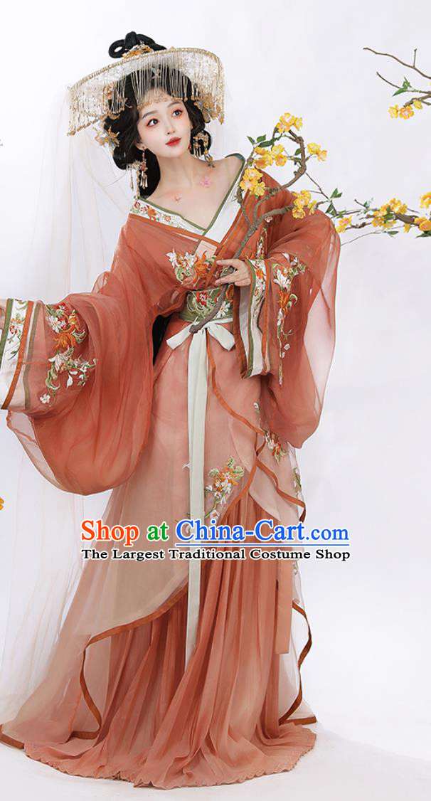 Hanfu Warring States Robe Ancient Chinese Costume Traditional Wide Sleeve Jiao Ling and Skirt