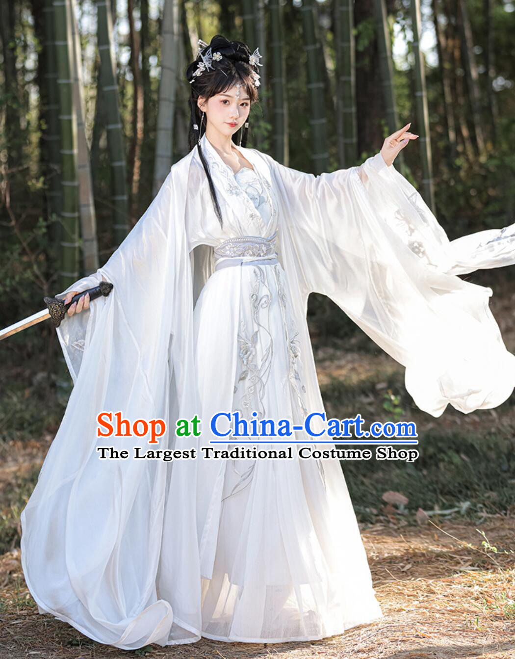 Song Dynasty Exquisite Hanfu Ancient Chinese Women Wide Sleeves Fairy Dress Traditional Ruqun