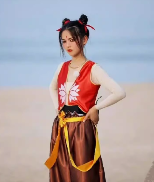 Chinese Nezha Costume China Ne Zha Costumes Asian Traditional Na Zha Clothing and Props Complete Set for Kids and Adults