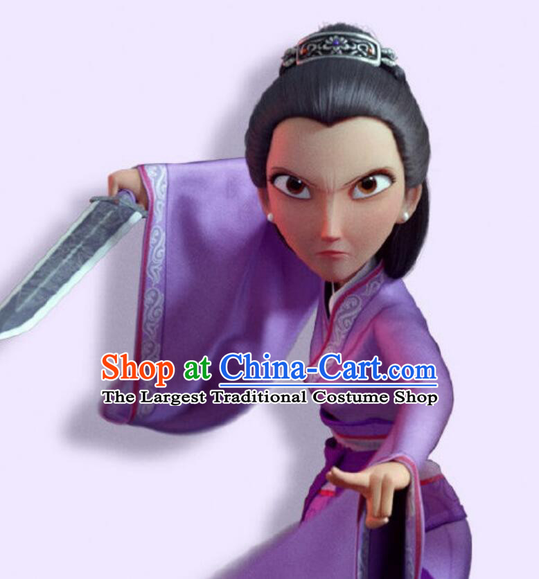 Ancient China Noble Woman Costume Traditional Chinese Clothing Movie Ne Zha 2 Lady Yin Hanfu Attire