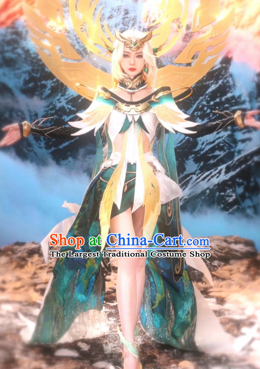 Mobile Game Honor of Kings Cosplay Hai Yue Attire Chinese Traditional Costume Ancient China Queen Hanfu Dress