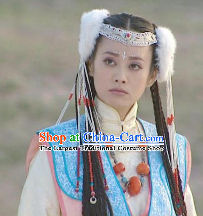 Ancient China Qing Dynasty Princess Dress Chinese 2002 TV Series Xiao Zhuang Mi Shi Da Yuer Costume Traditional Manchu Clothing