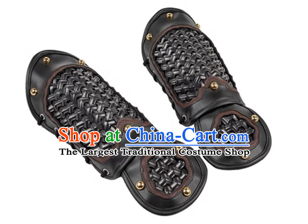 Handmade General Armor Wrist Bands Ancient Chinese Warrior Bracers Leather Cuffs