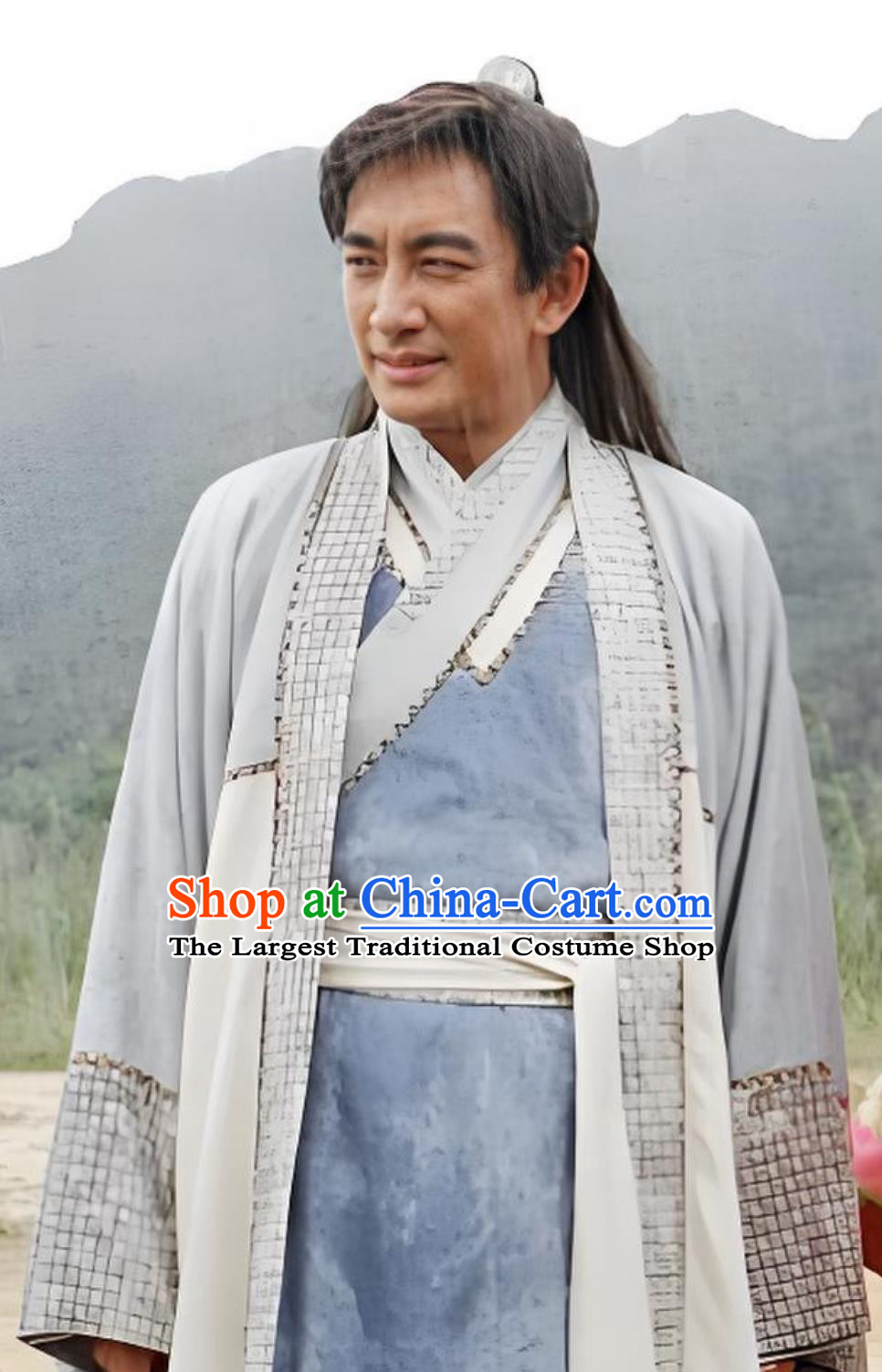 2001 Chinese TV Series The Heaven Sword and Dragon Saber Zhang Wu Ji Replica Costume Traditional Hanfu Ancient China Hero Clothing