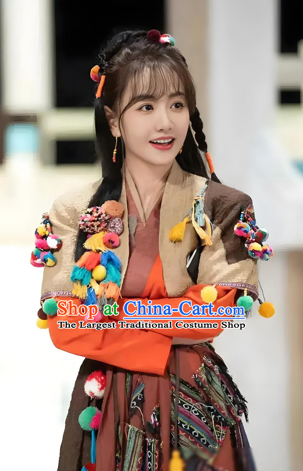 Chinese TV Series The Legend of the Condor Heroes Huang Rong Replica Costume Traditional Hanfu Ancient China Swordswoman Dress