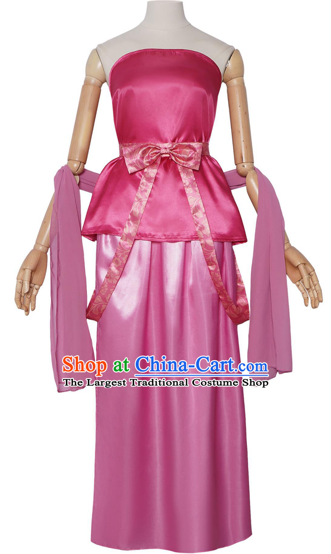 Nezha 2 Devil Child Chaos At Sea Cosplay Costume Jie Sect Moon Tour Star Lord Stone Ji Madam Pink Dress Set