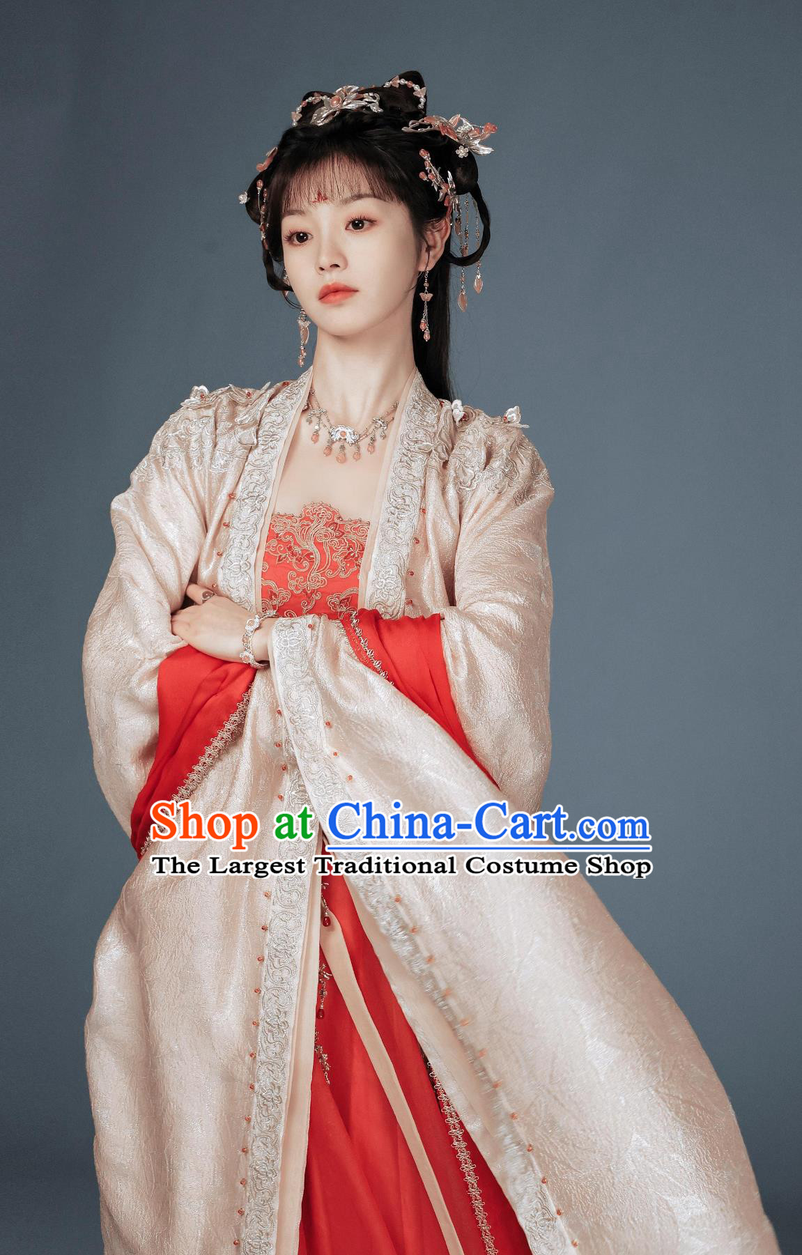 Ancient Chinese Court Woman Clothing Traditional Hanfu Dress TV Series Guardians of the Dafeng Princess Lin An Replica Costume