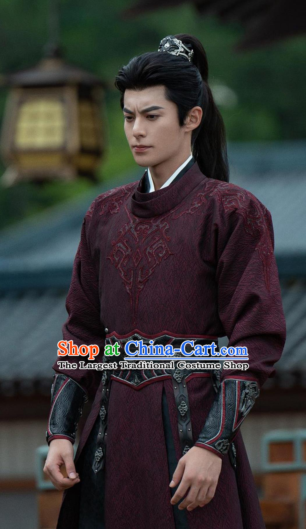 Chinese Ancient Swordsman Clothing Traditional Dark Red Hanfu TV Series Guardians of the Dafeng Young Hero Xu Qi An Costume