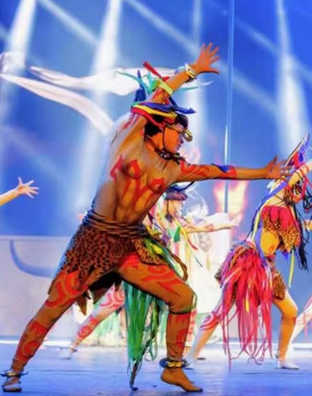 Tibetan Qiang Traditional Folk Festival Cultural Performance Costume Ethnic Dance Outfit Male Stage Show Attire