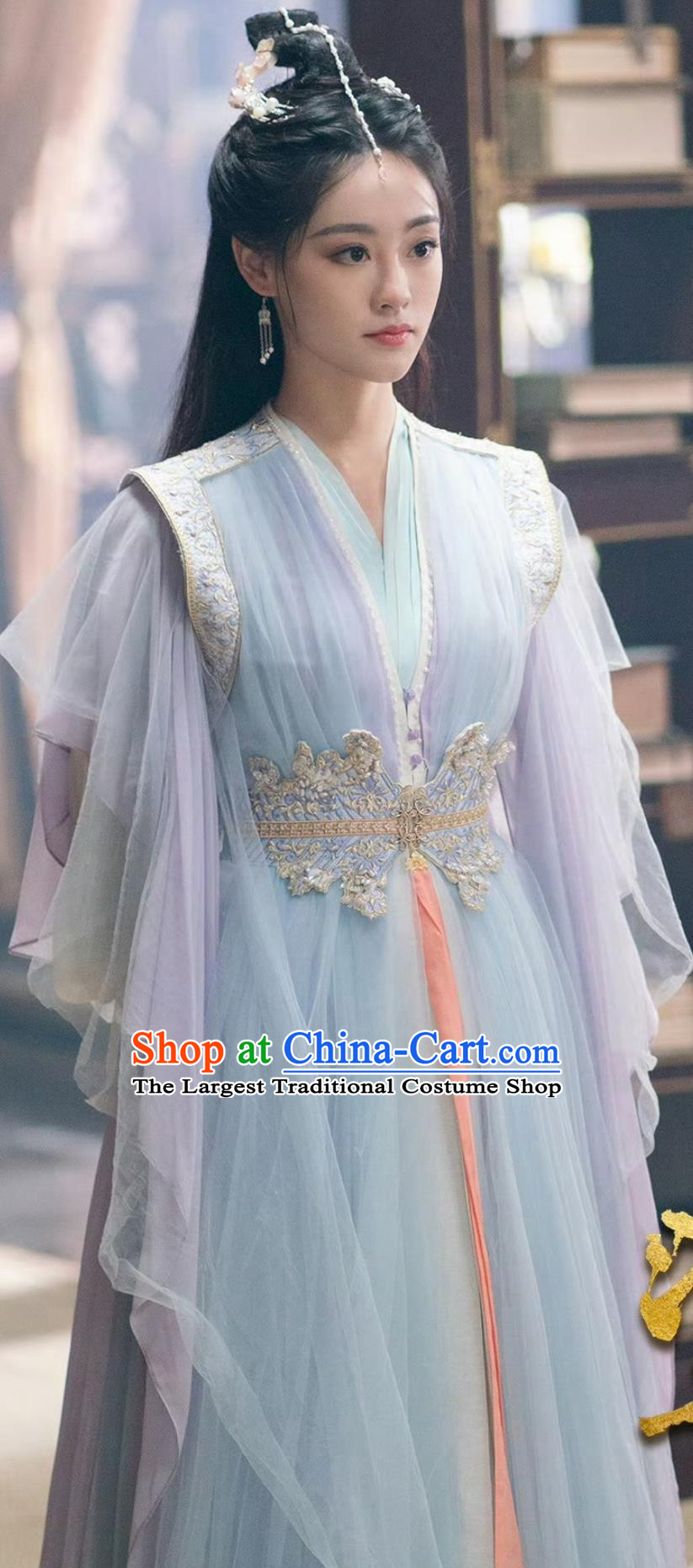 Traditional Heroine Clothing TV Series Fateful Love Princess Han Zi Qing Dress Ancient Chinese Swordswoman Costume