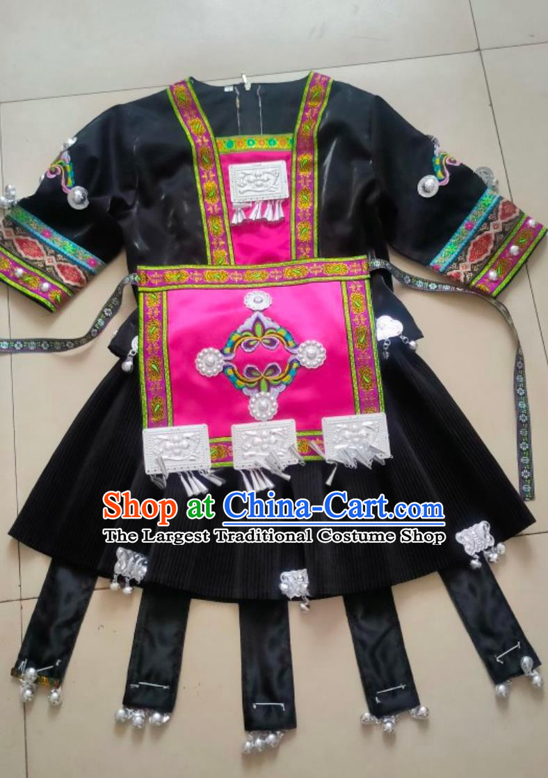 Ethnic Costume Performance Dance Dress Chinese Dong Nationality Golden Pheasant Suit
