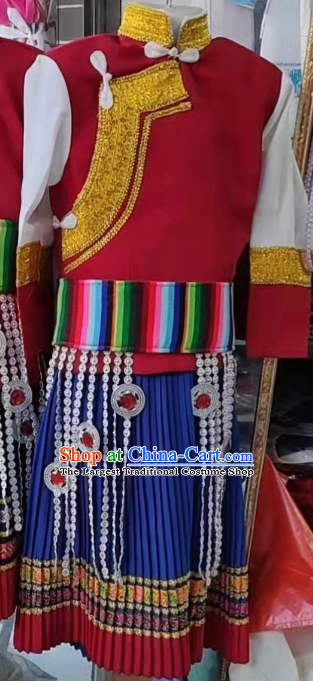Yunnan Lijiang Naxi Ethnic Minority Costume Stage Performance Outfit