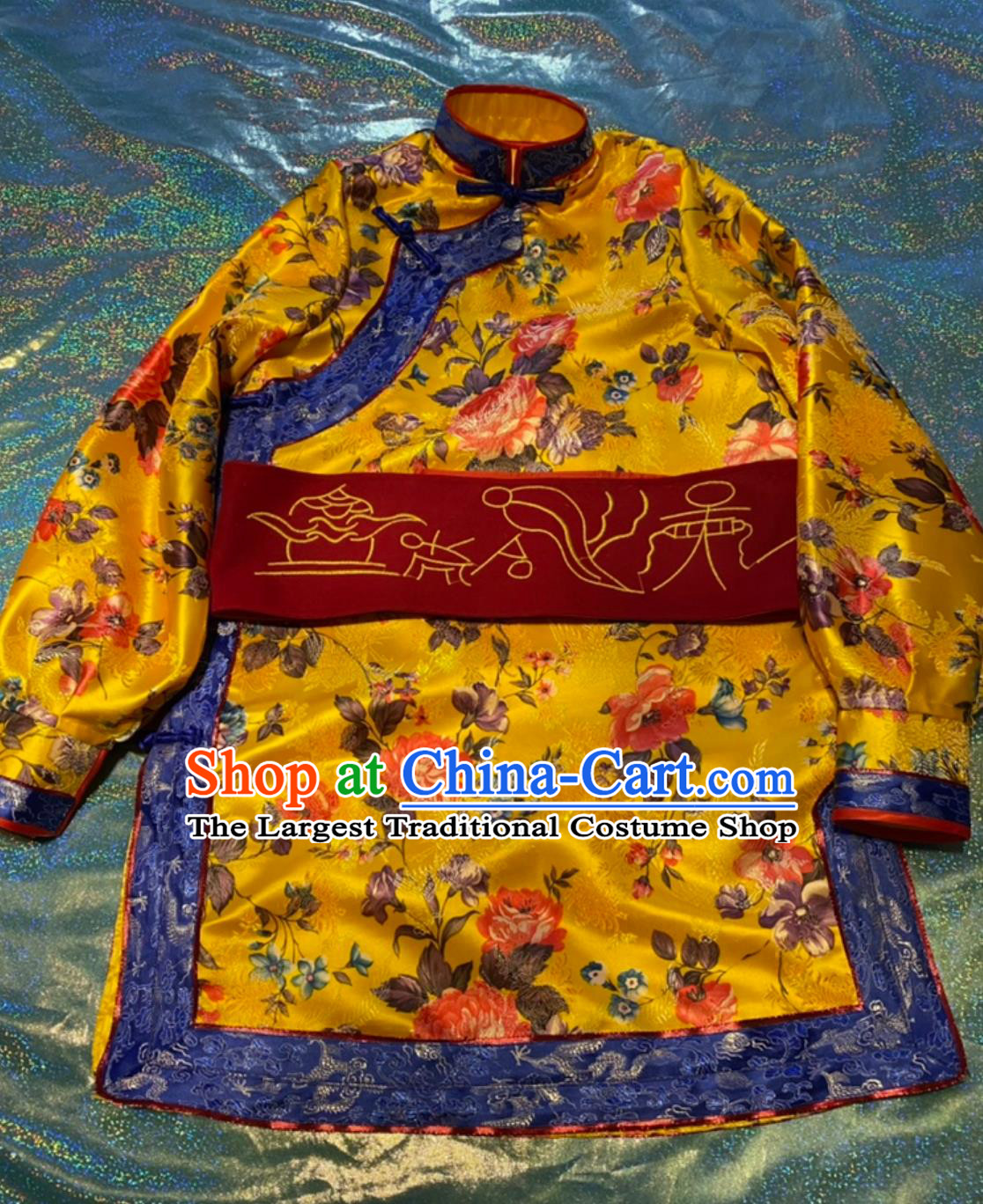 Yunnan Lijiang Ethnic Costume Chinese Naxi Minority Mosuo Robe for Men