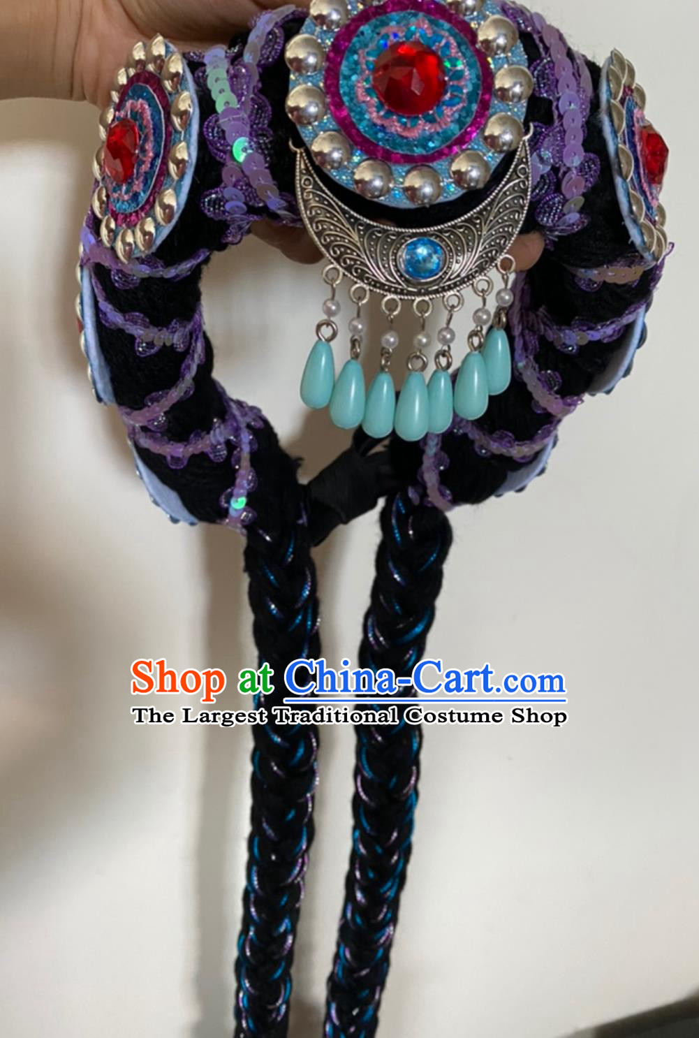 Yunnan Lijiang Naxi Pumi Lisu Mosuo Headwear Chinese Traditional Hair Accessories Jewelry