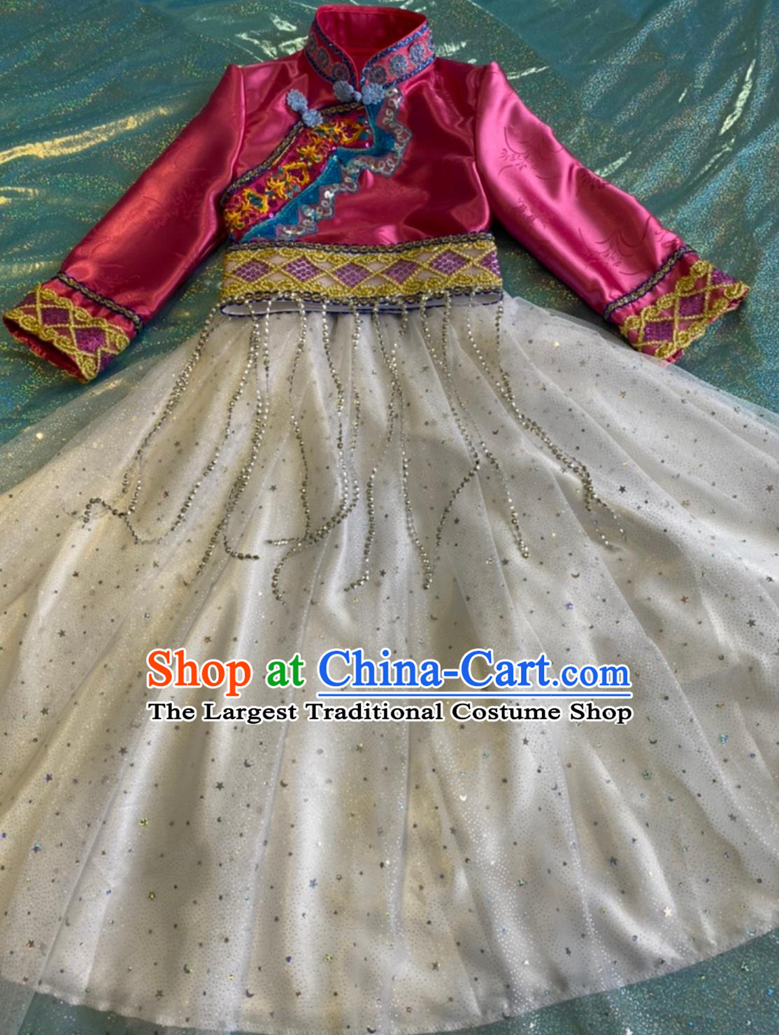 Chinese Yunnan Lijiang Ethnic Costume Lugu Lake Mosuo Naxi Stage Outfit