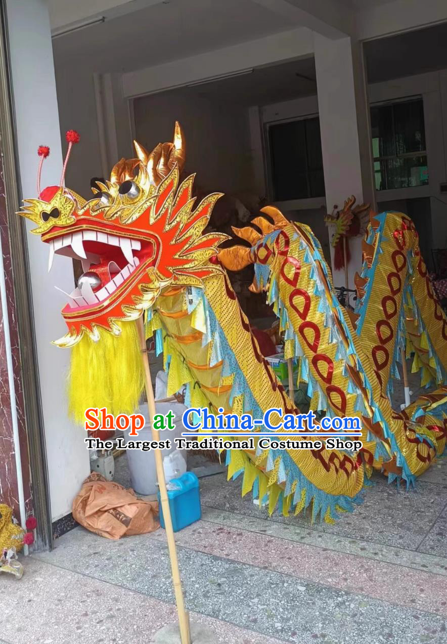 Colorful Gold International Dragon Dance Costume Net Dragon Chinese Dragon Dance Training Equipment Set