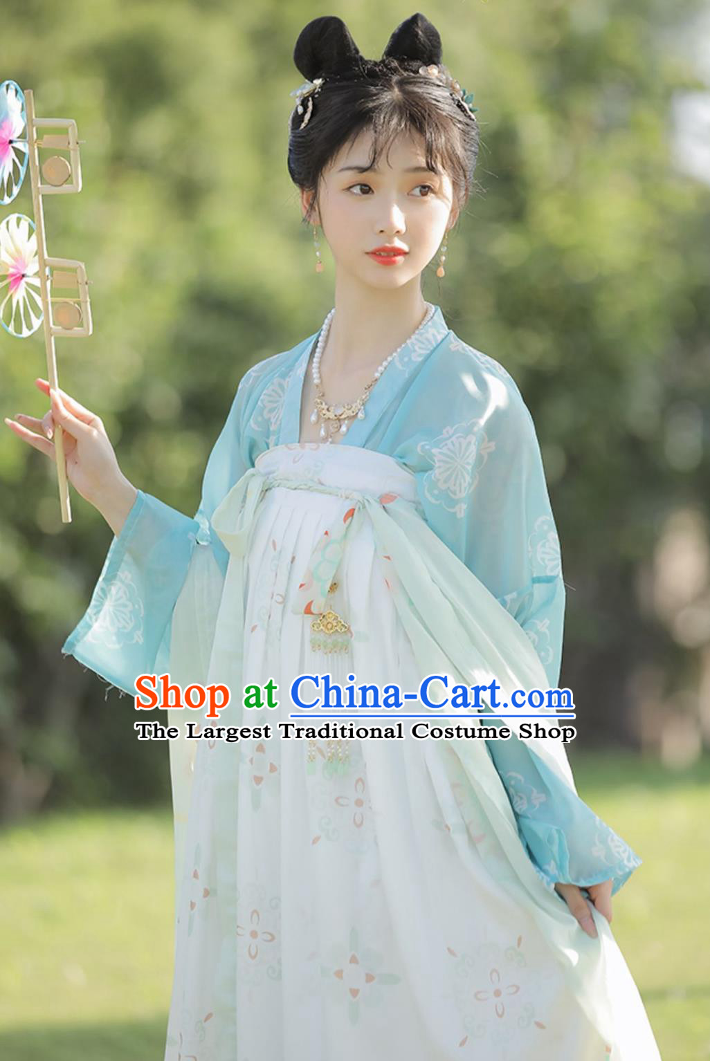 Chinese Ancient Women Costume Traditional Qi Xiong Ru Qun Tang Dynasty Hanfu