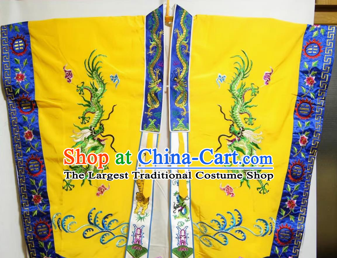 Chinese Opera Taoist Robe Embroidered Ritual Gown Traditional Drama Costume