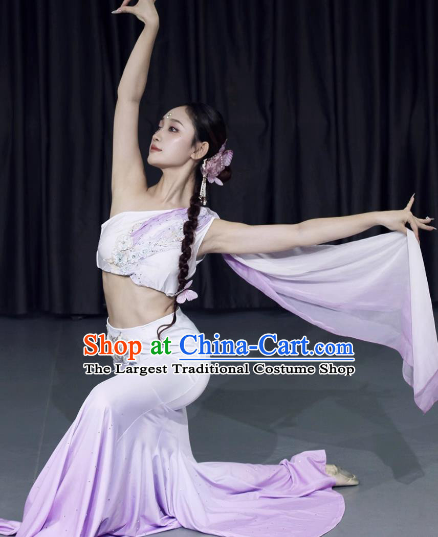 Ethnic Dai Dance Costume Chinese National Attire Yunnan Peacock Dance Performance Outfit