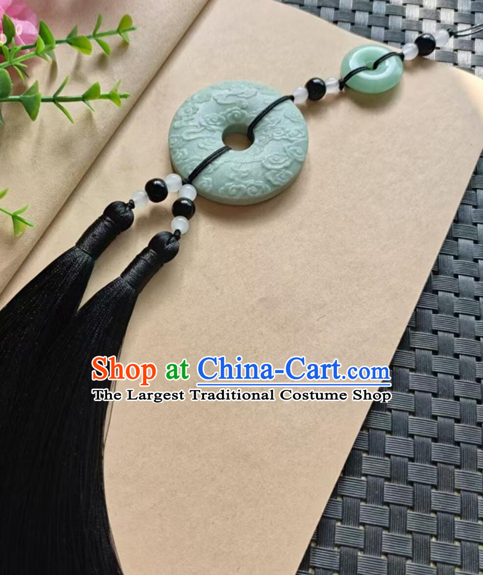 Handmade Hanfu Waist Jewelry Traditional Jade Waist Pendant Carving Could Craft