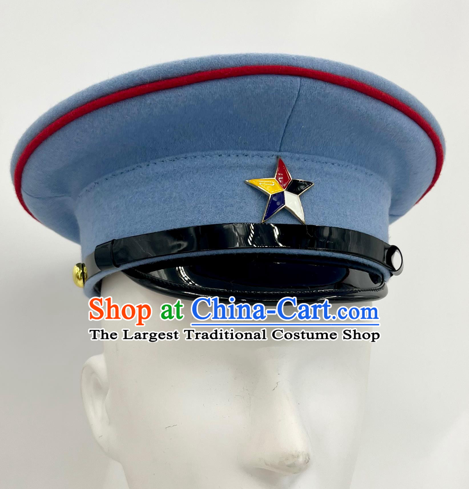 Beiyang Warlord Hat Republic Era Beiyang Soldier Peaked Replica Cap