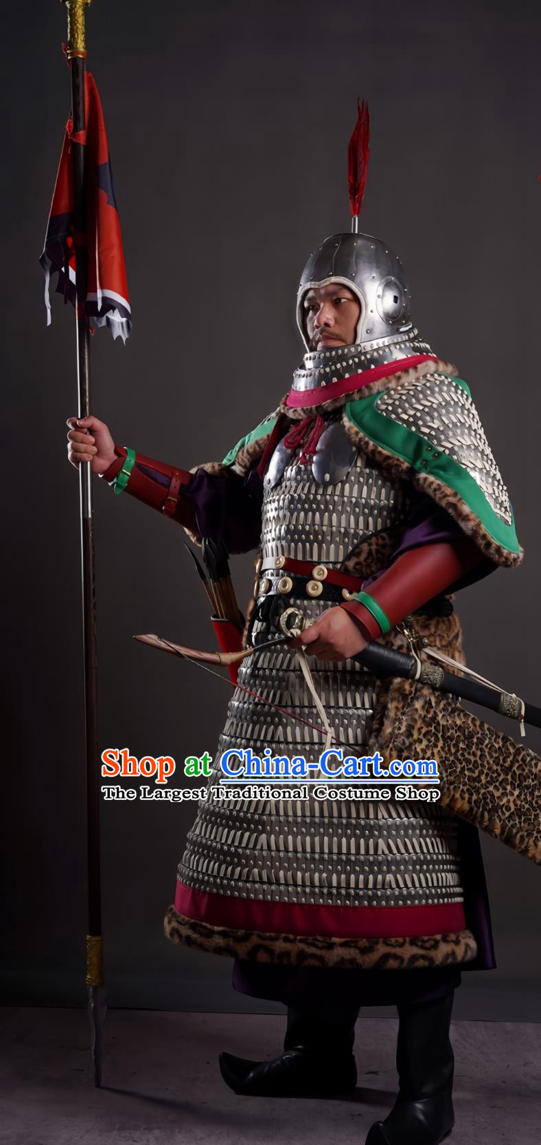 Tang Dynasty Princess Changle Armor Mural Warrior Lamellar Armor Chinese Tang Lamellar Armor and Helmet Set