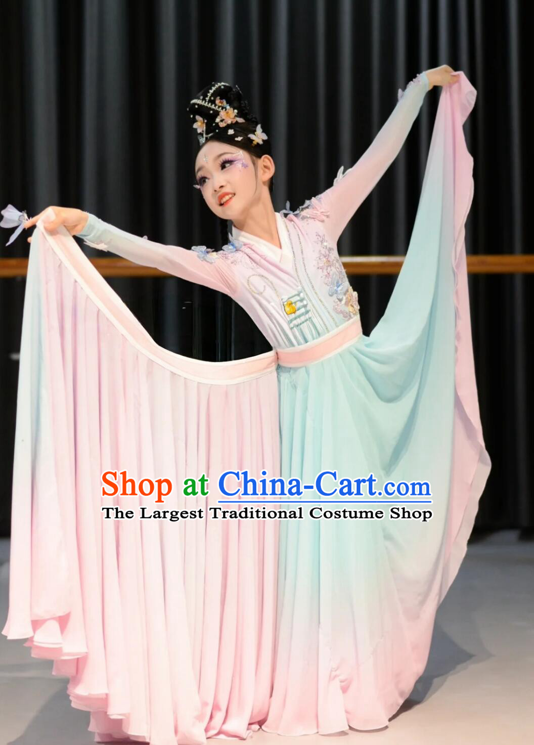 Classical Dance Die Meng Yun Shui Xiang Butterfly Costume Chinese Stage Performance Solo Dance Outfit