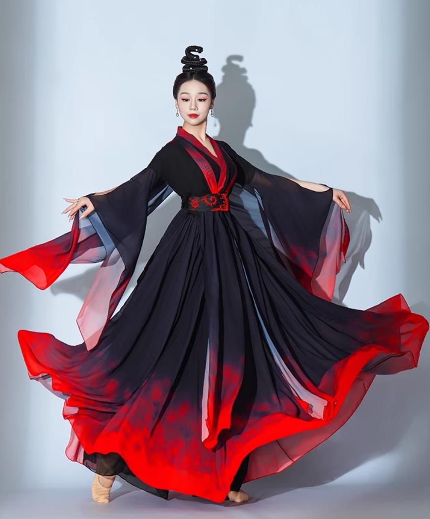 Ladies Hanfu Set Dance Performance Costume Elephant King March Dance Performance Clothing