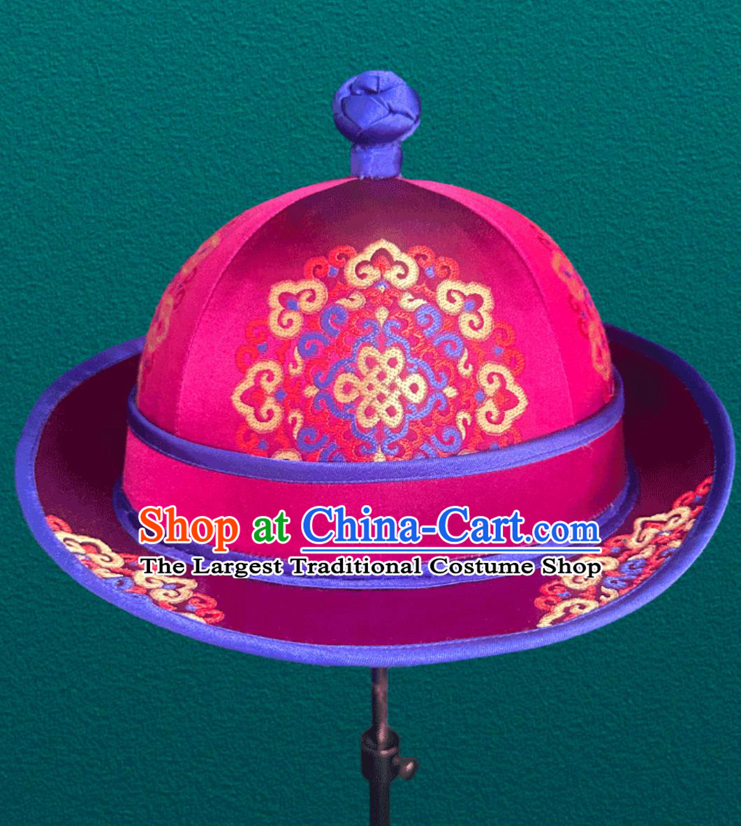 Mongolian Hat Dance Performance Photography Ethnic Headpiece Boy Prince Hat