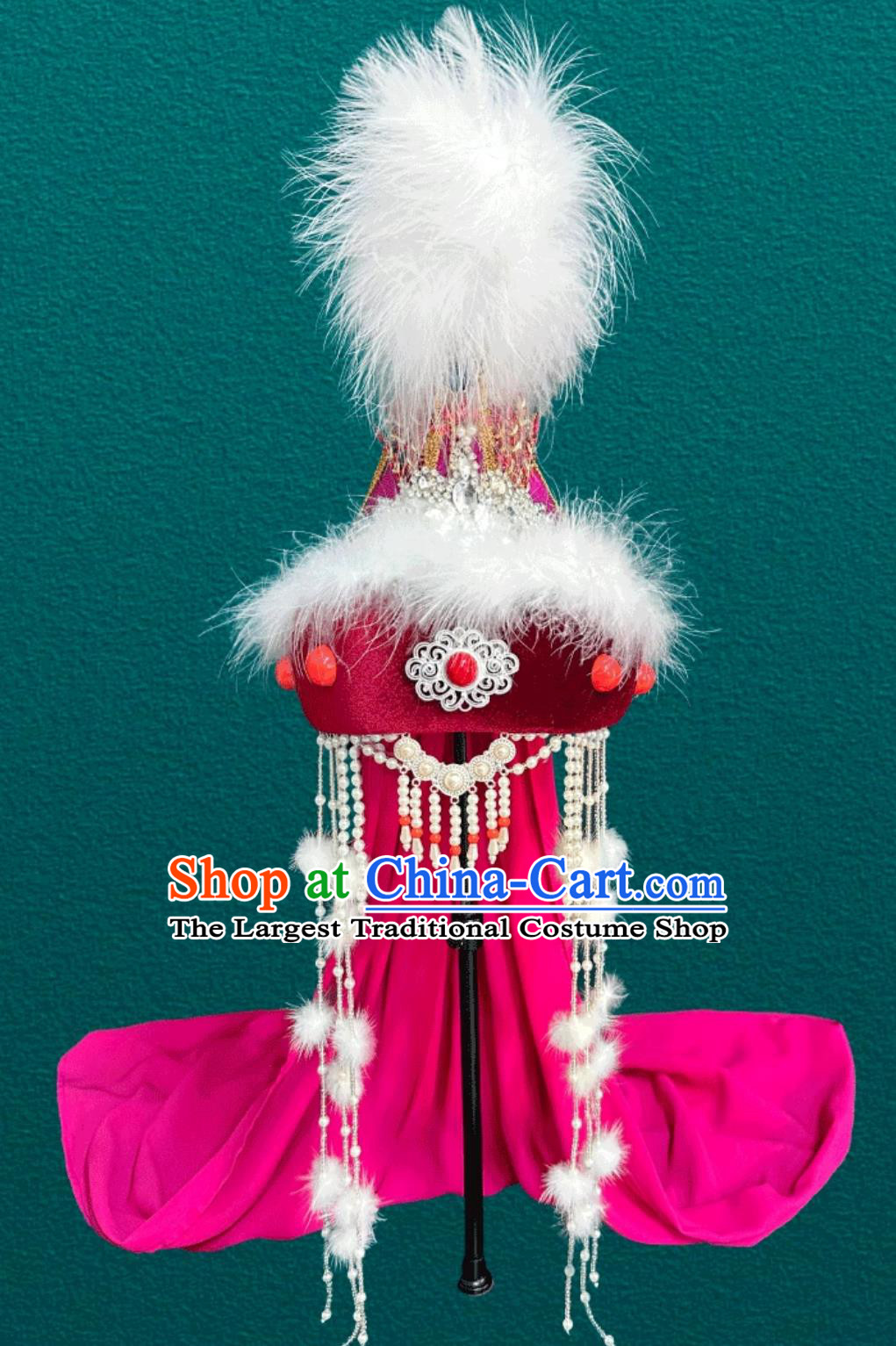 Child Mongolian Headpiece Chinese Drama Dance Performance Hair Accessory Fragrant Imperial Concubine Hat