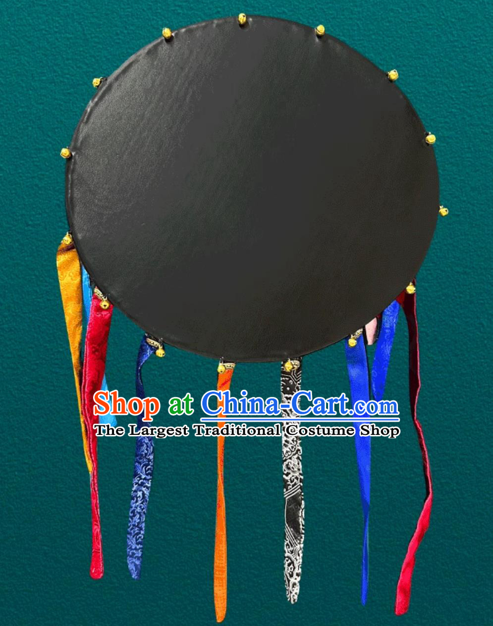 Imitation Sheepskin TwoDeity Drum Mongolian Ritual SingleSided Drum Shaman Performance Dance Drum