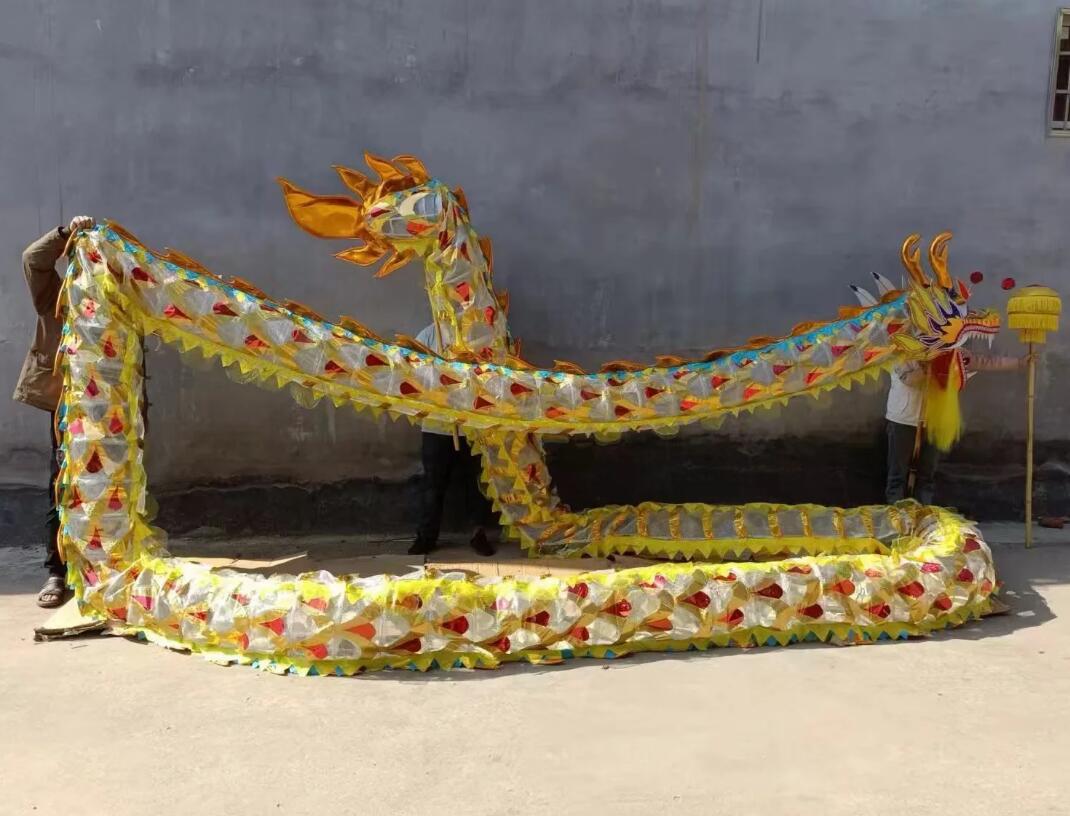Celebration Parade Dragon Clothing Equipment Dragon Dancing Prop Chinese Dragon Dance Net Costume Set