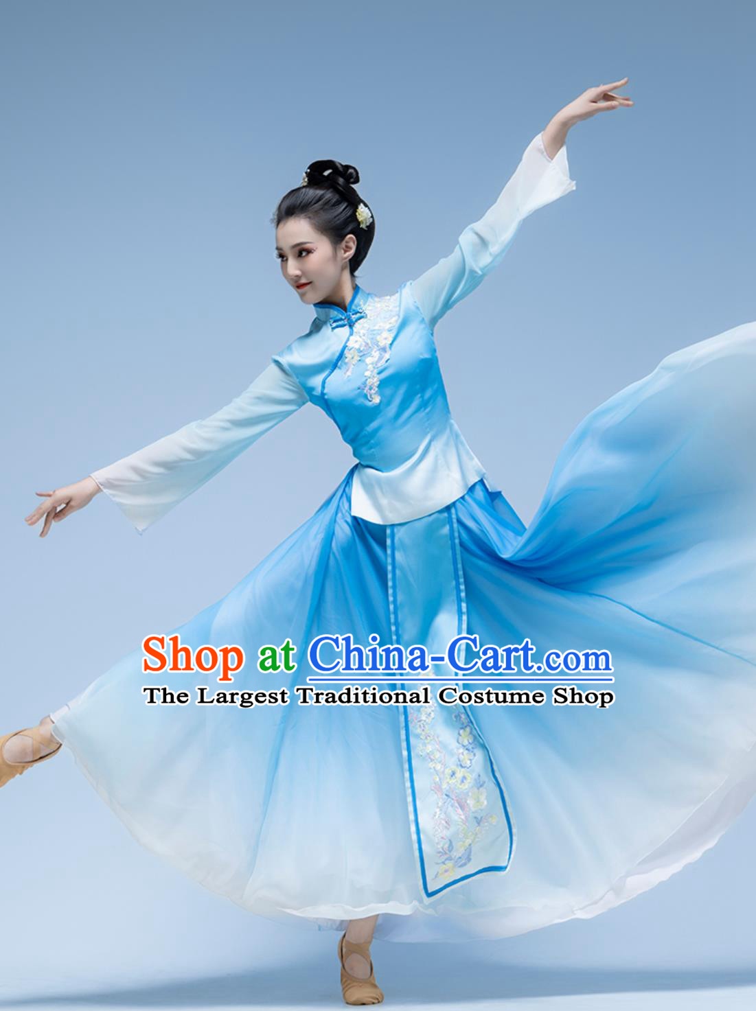 Classical Dance Performance Costume Women Flowy Republic Of China Era Clothing