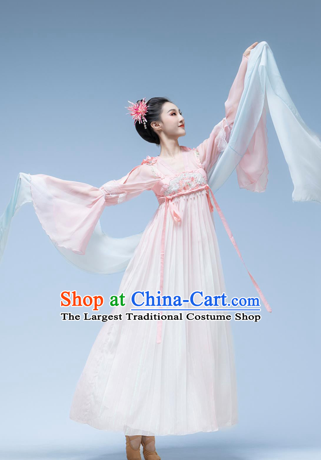 Classical Dance Costume Han Tang Dance Performance Clothing Women Chinese Ancient Style Flowy Hanfu Dress