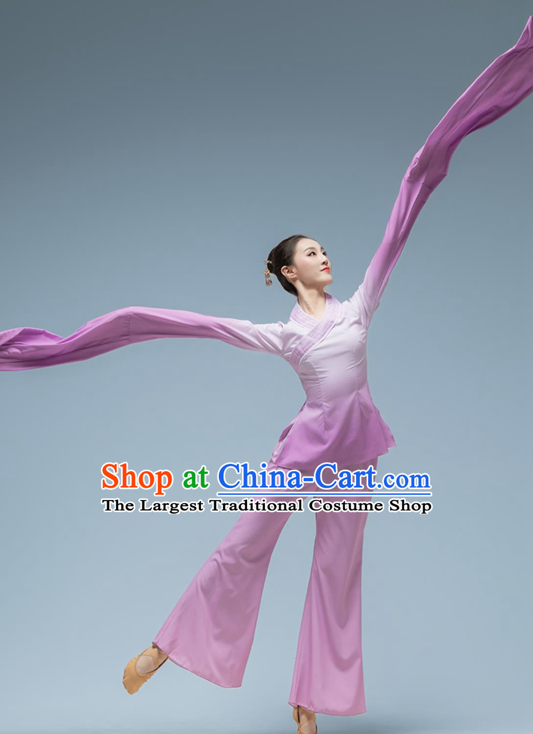 Classical Dance Practice Wear Women Han Tang Water Sleeves Performance Costume
