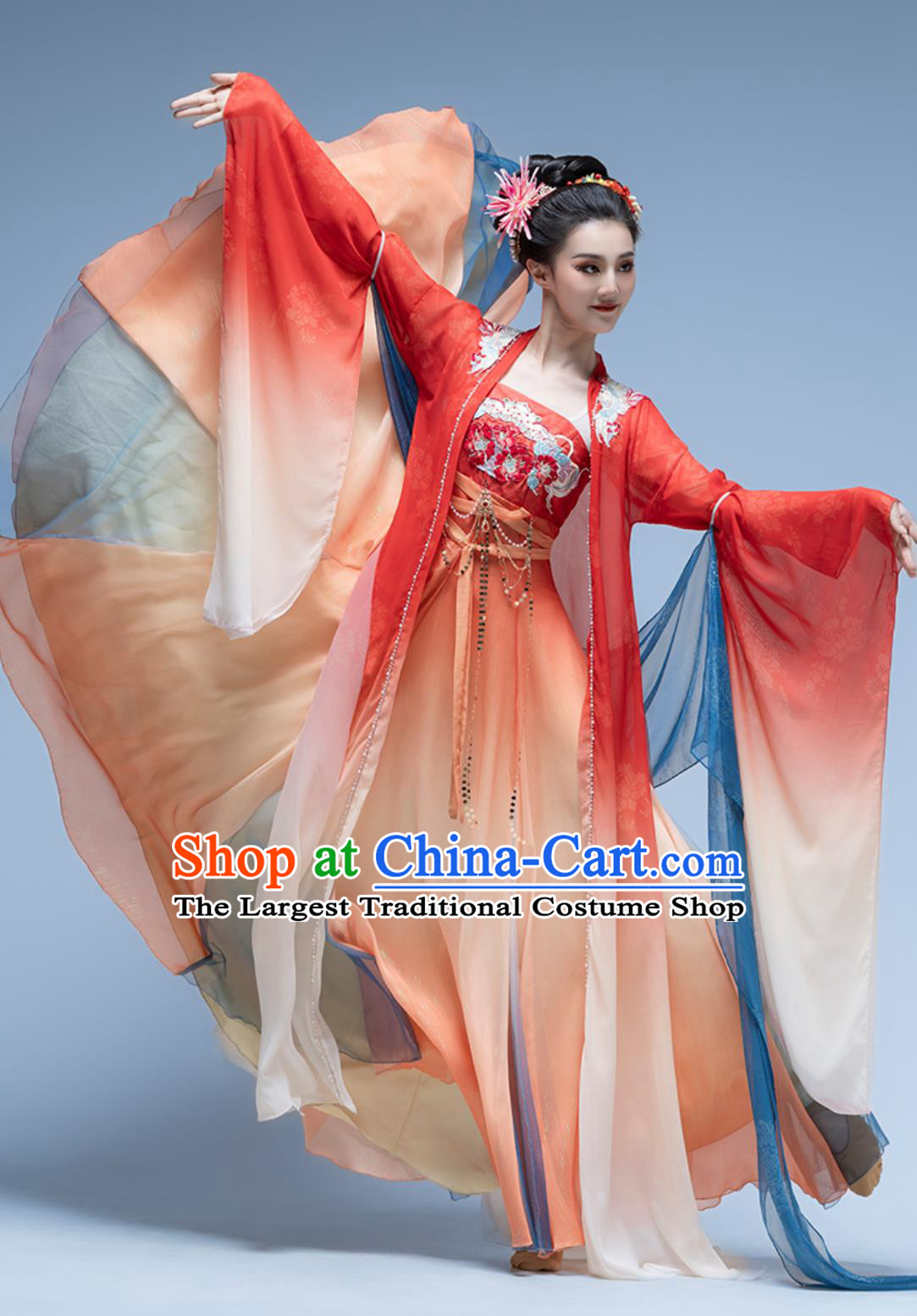 Tang Style Large Sleeve Gown Han Tang Dance Costume Classical Dance Chinese Style Wide Sleeve Performance Clothing