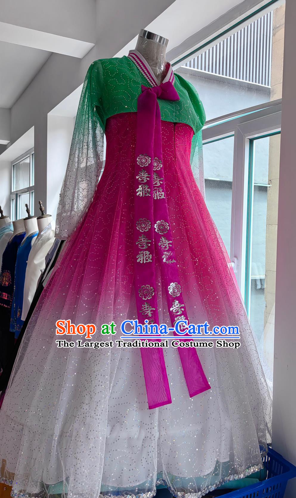 Chinese Chaoxian Ethnic Folk Dance Hanbok Dress Korean Traditional Clothing Classical Dance Costume