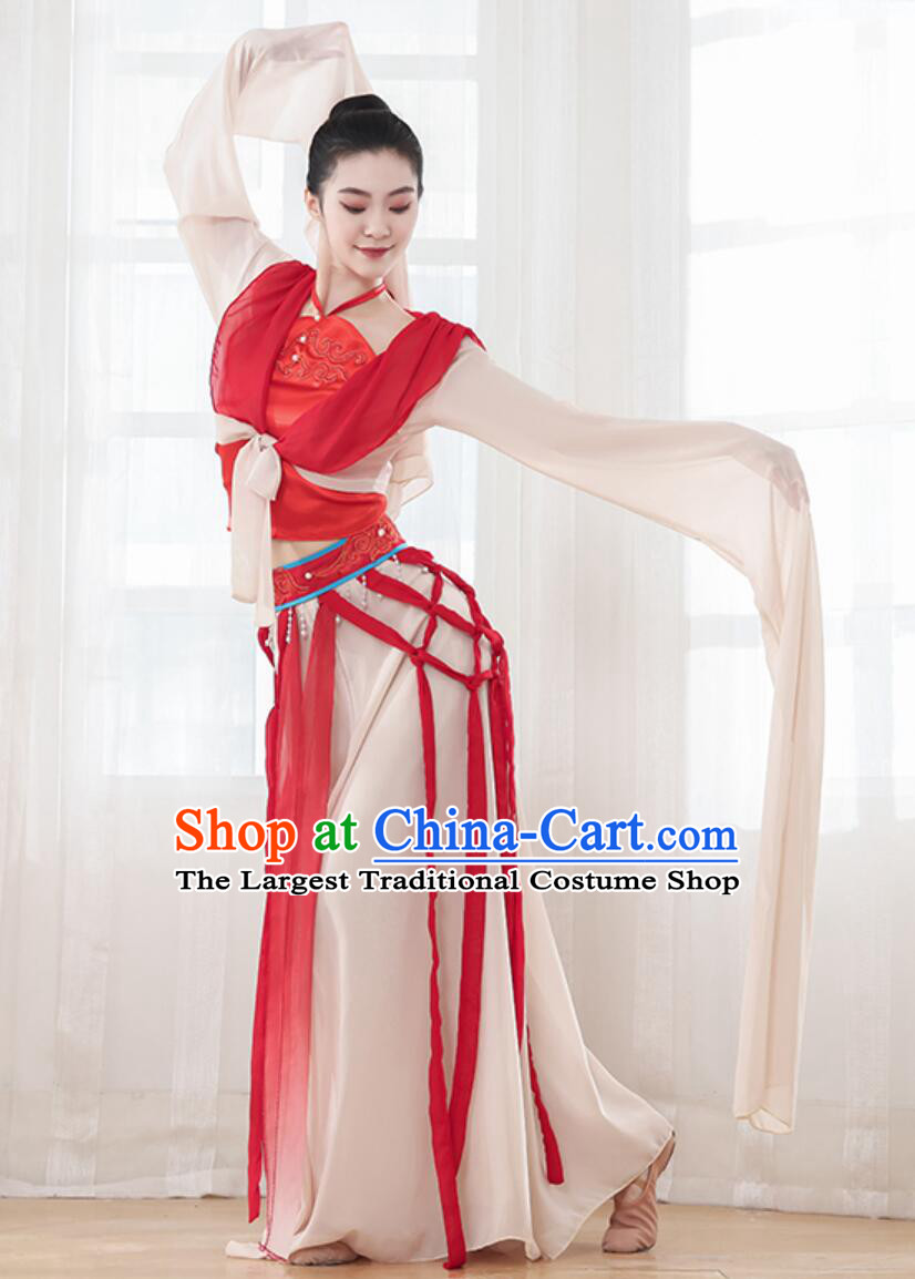 Chinese Classical Dance Costume Women Shengshi Yange Performance Dress Traditional Han Tang Dynasty Water Sleeve Outfit