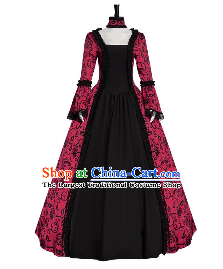 European Medieval Women Royal Court Evening Gown Halloween Party Princess Dress
