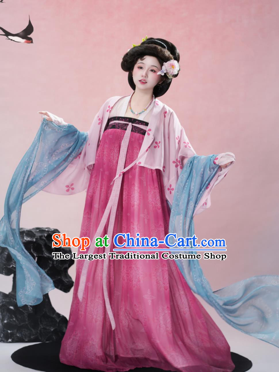 Traditional Chinese Costumes Tang Dynasty Restoration Famen Temple Blouse Ruqun Hanfu Set