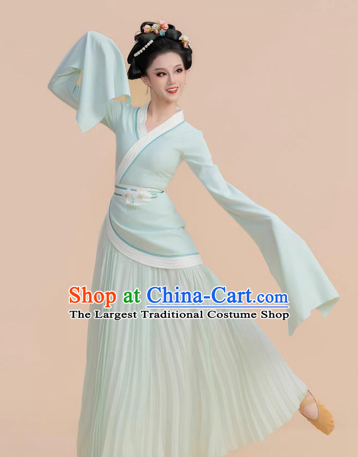Handan Learning To Walk Classical Dance Water Sleeve Dance Dress Chinese Stage Performance Costume Han Tang Dance Hanfu